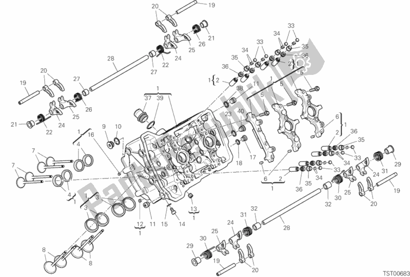 Alle onderdelen voor de Voorhoofd van de Ducati Streetfighter V4 S USA 1103 2020